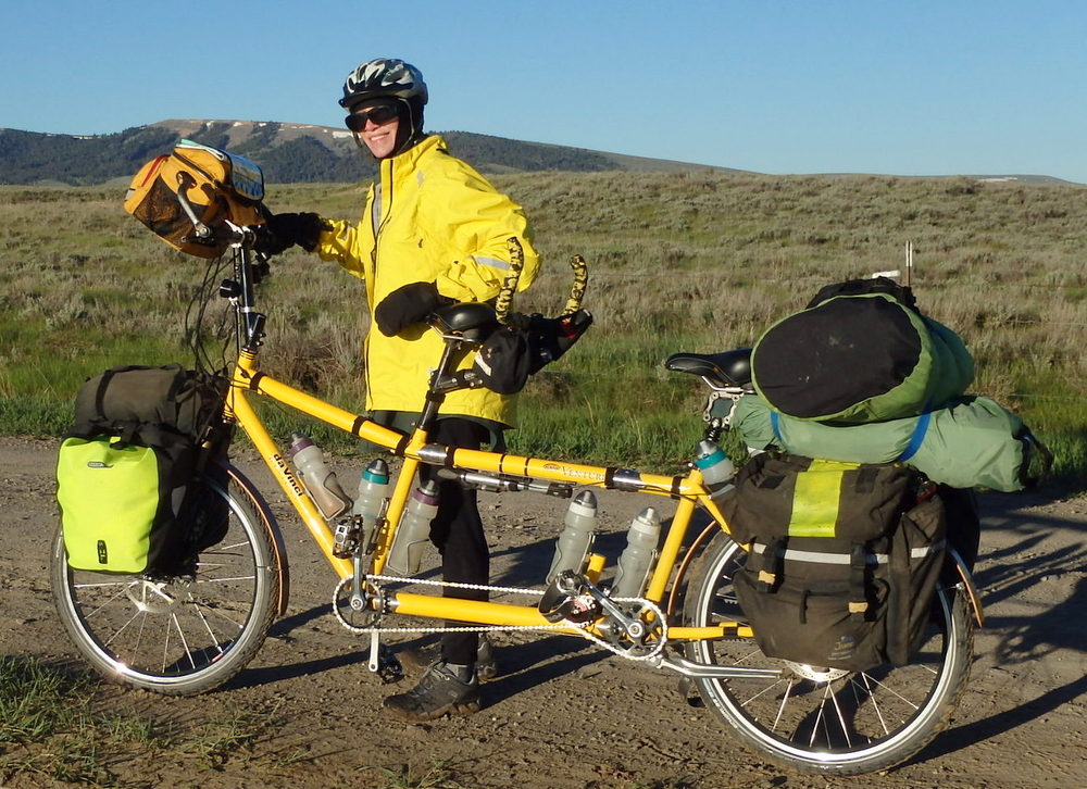 GDMBR: Terry Struck and the Bee, Lima Reservoir Wildlife Refuge, WY.